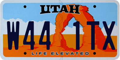 UT license plate W441TX