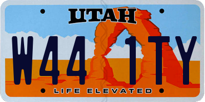 UT license plate W441TY
