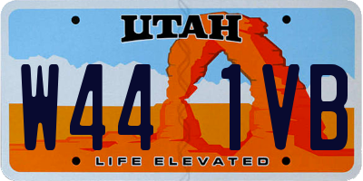 UT license plate W441VB