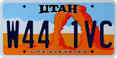 UT license plate W441VC