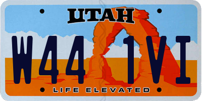 UT license plate W441VI