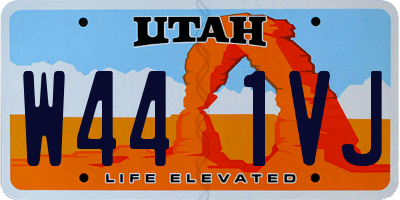UT license plate W441VJ