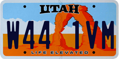 UT license plate W441VM