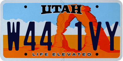 UT license plate W441VY