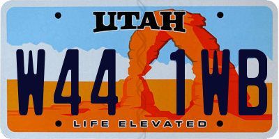 UT license plate W441WB