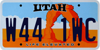 UT license plate W441WC