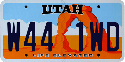UT license plate W441WD