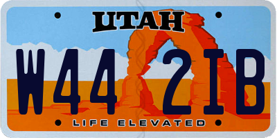 UT license plate W442IB