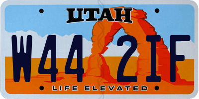 UT license plate W442IF