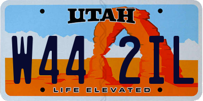 UT license plate W442IL
