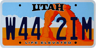 UT license plate W442IM