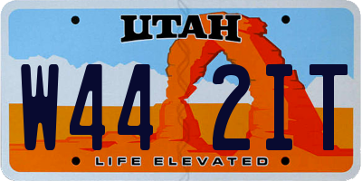 UT license plate W442IT