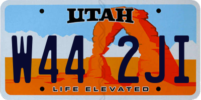 UT license plate W442JI