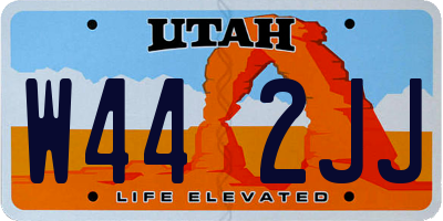 UT license plate W442JJ