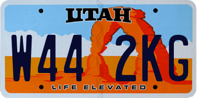 UT license plate W442KG