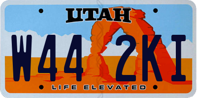 UT license plate W442KI