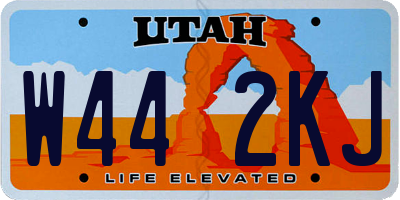 UT license plate W442KJ