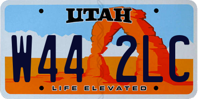 UT license plate W442LC