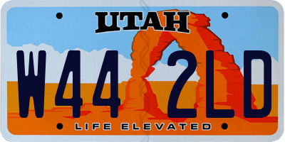 UT license plate W442LD