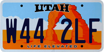 UT license plate W442LF