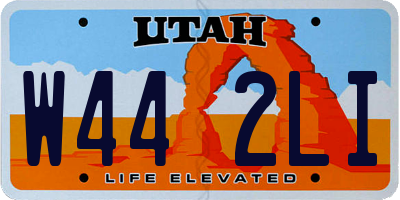 UT license plate W442LI