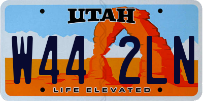 UT license plate W442LN