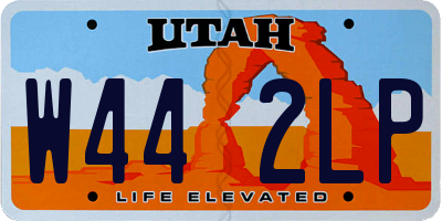 UT license plate W442LP