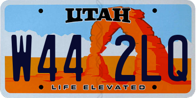 UT license plate W442LQ