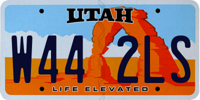 UT license plate W442LS