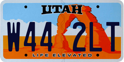 UT license plate W442LT