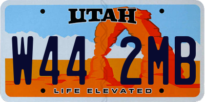 UT license plate W442MB