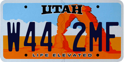 UT license plate W442MF
