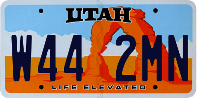 UT license plate W442MN