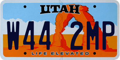 UT license plate W442MP