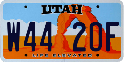 UT license plate W442OF