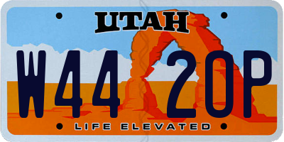 UT license plate W442OP
