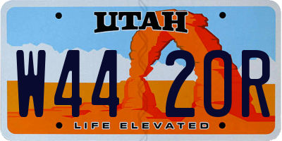 UT license plate W442OR