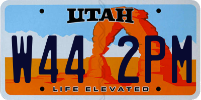 UT license plate W442PM