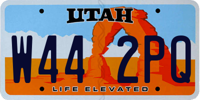 UT license plate W442PQ