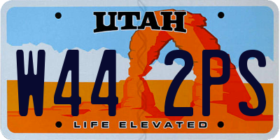 UT license plate W442PS