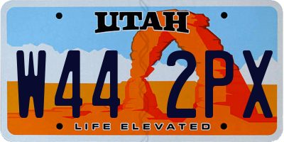 UT license plate W442PX