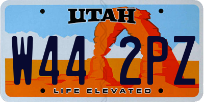 UT license plate W442PZ