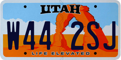 UT license plate W442SJ