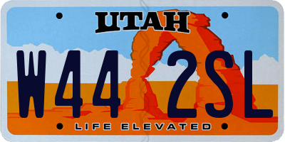 UT license plate W442SL
