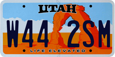 UT license plate W442SM
