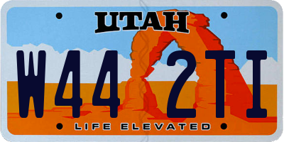 UT license plate W442TI