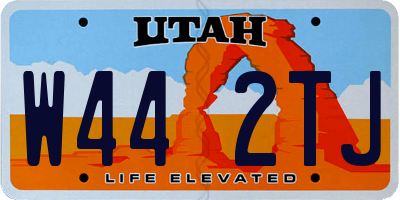 UT license plate W442TJ
