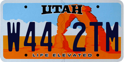 UT license plate W442TM