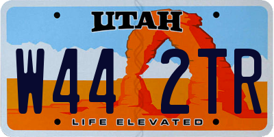 UT license plate W442TR