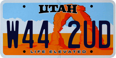 UT license plate W442UD